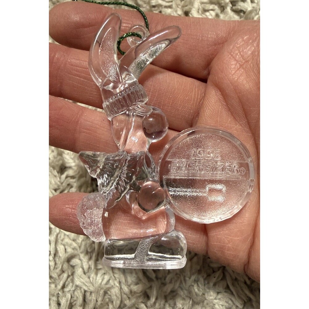 Energizer Bunny Ornament "Caroler" 1992 Limited Edition Clear